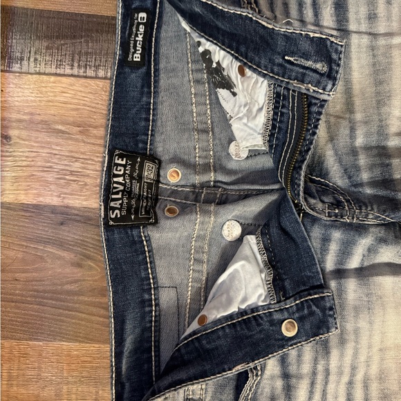 Salvage Faded Blue Bootcut Jeans - Picture 2 of 3